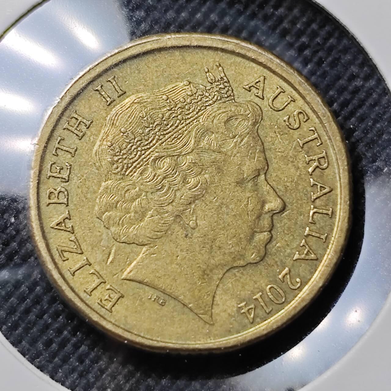 KK钱币收藏小铺  第412期 2月预留时间 周末发货 2014澳大利亚土著人2元 