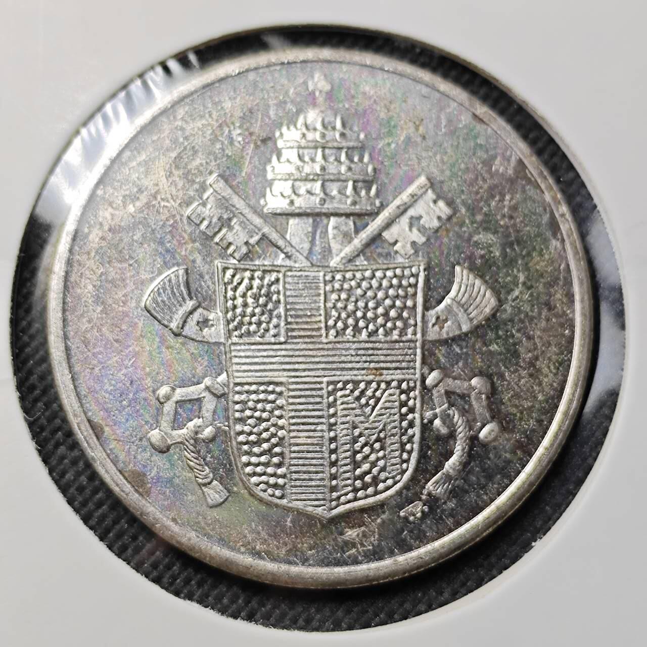 KK钱币收藏小铺  第412期 2月预留时间 周末发货 梵蒂冈教皇纪念章 镀银章