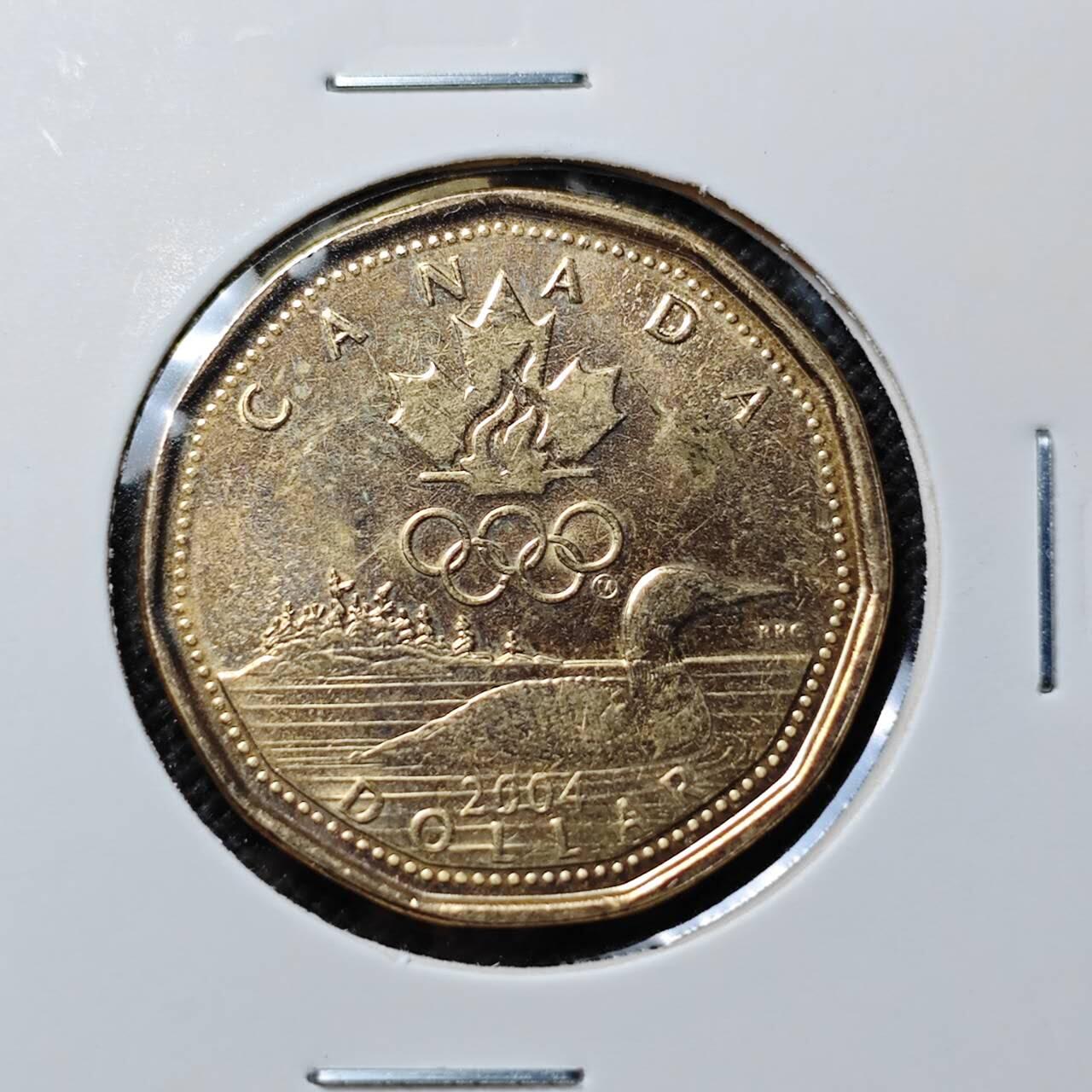 KK钱币收藏小铺  第412期 2月预留时间 周末发货 2004加拿大1元 纪念币