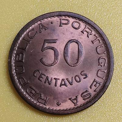 布加迪🐬～世界钱币(上海)🌾第 284 期 /  各国套币和散币 - 葡属帝汶 1970年 50分