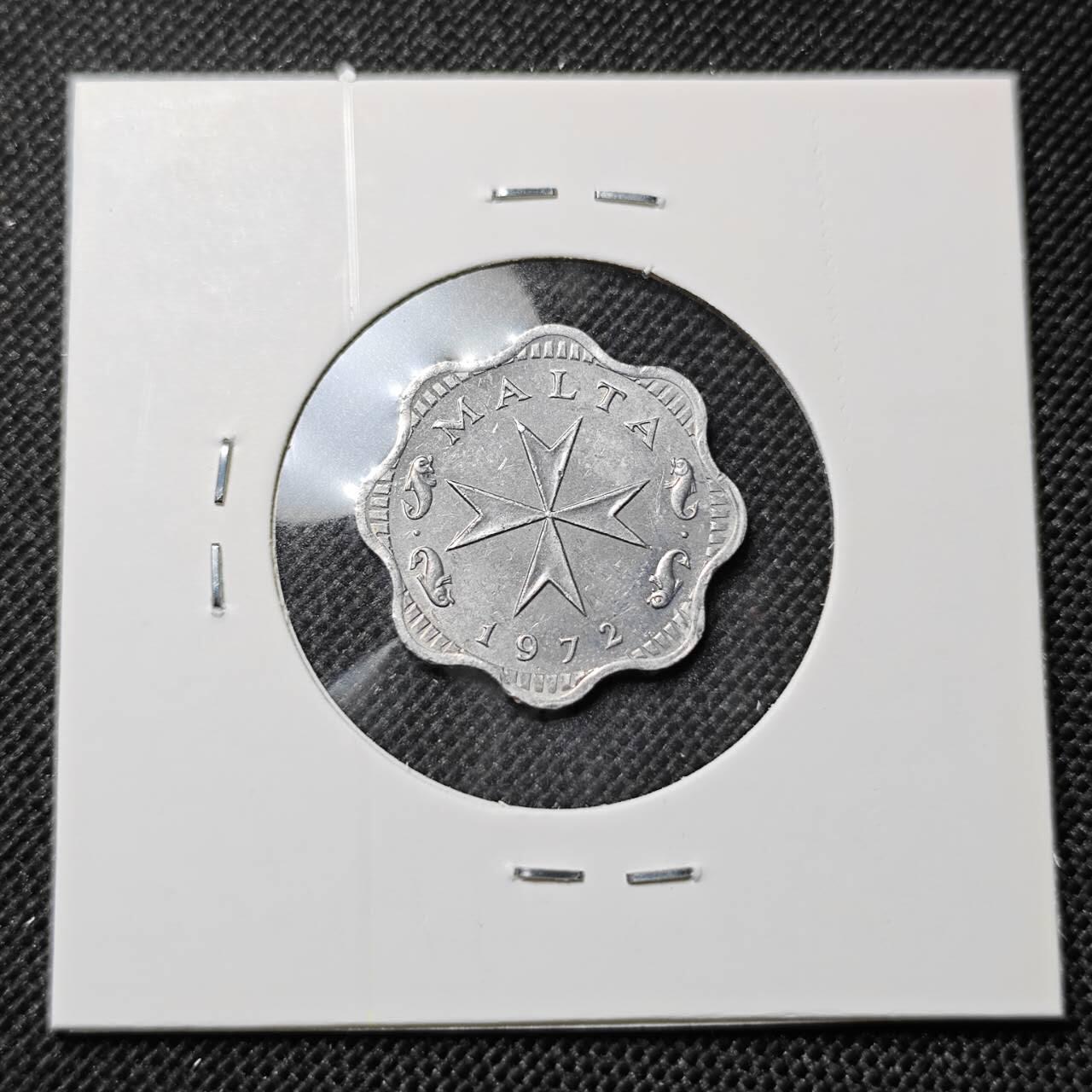 KK钱币收藏小铺  第412期 2月预留时间 周末发货 1972马耳他2米尔 