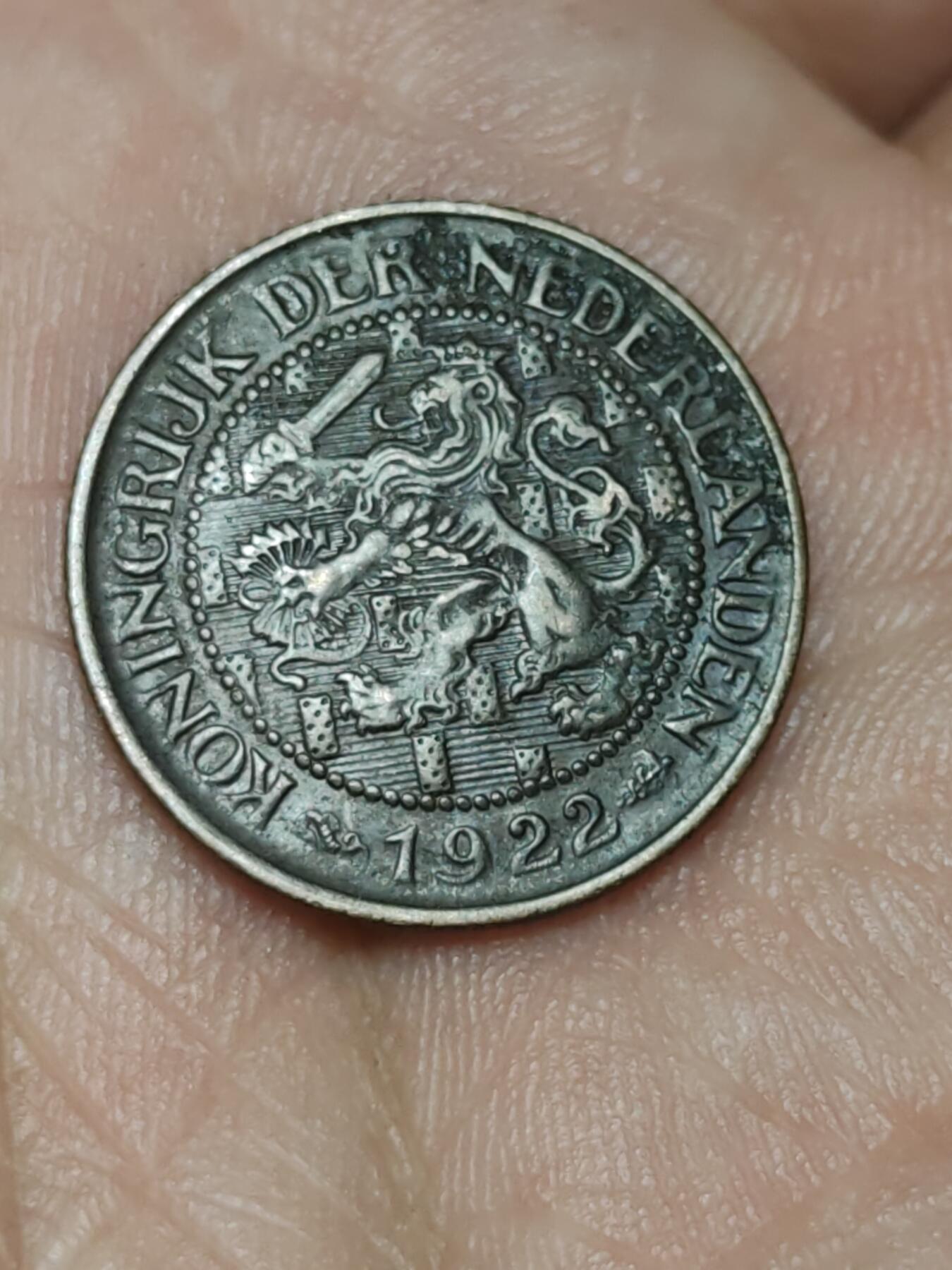 2026年第三十九场(总第二百零八场）外国好品散币场(免佣金) 荷兰🇳🇱1922年1分(威廉明娜女王第六版，17面小盾，Seahorse –海马标)