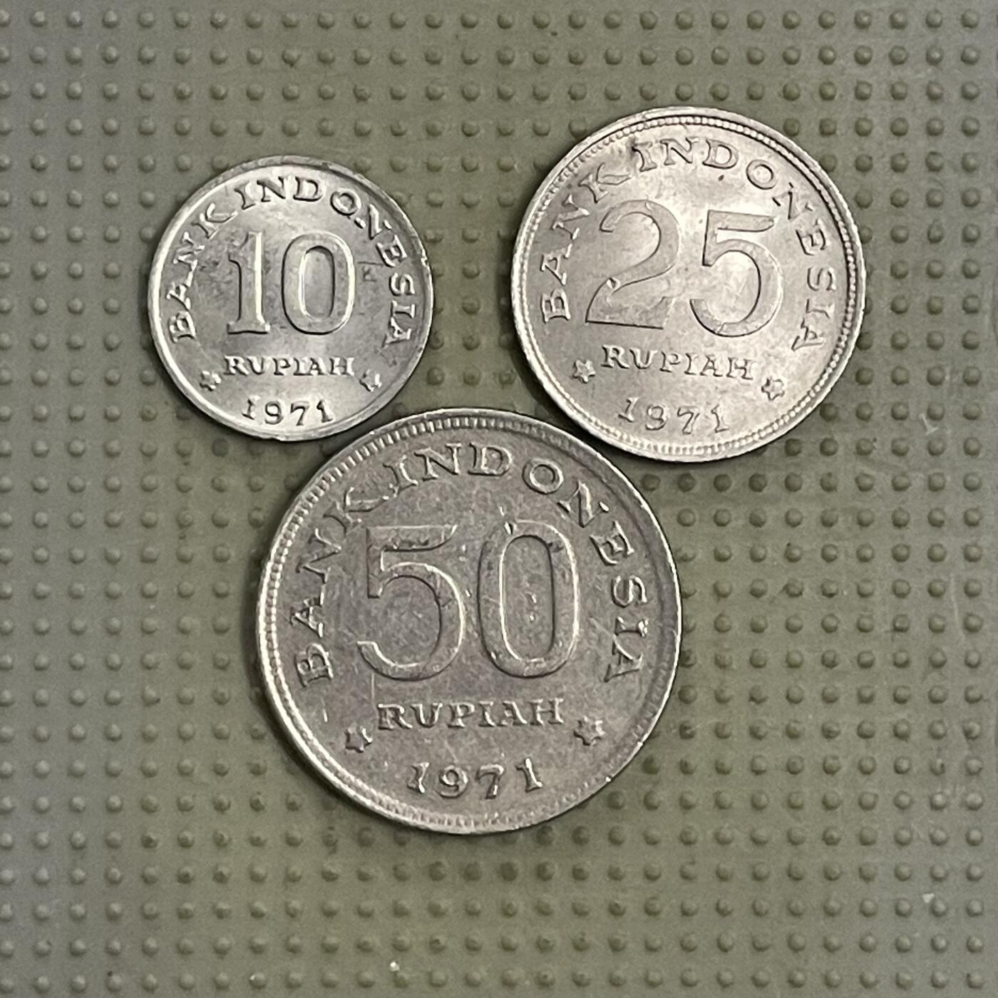 2026年第40场各国散币拍卖（总第190场） 印度尼西亚1971年3枚