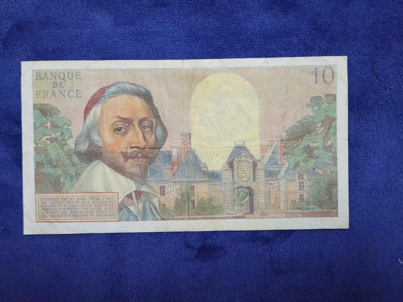 3月29号晚上8点 外国纸币自动截拍第48场 10法郎第一版稀少