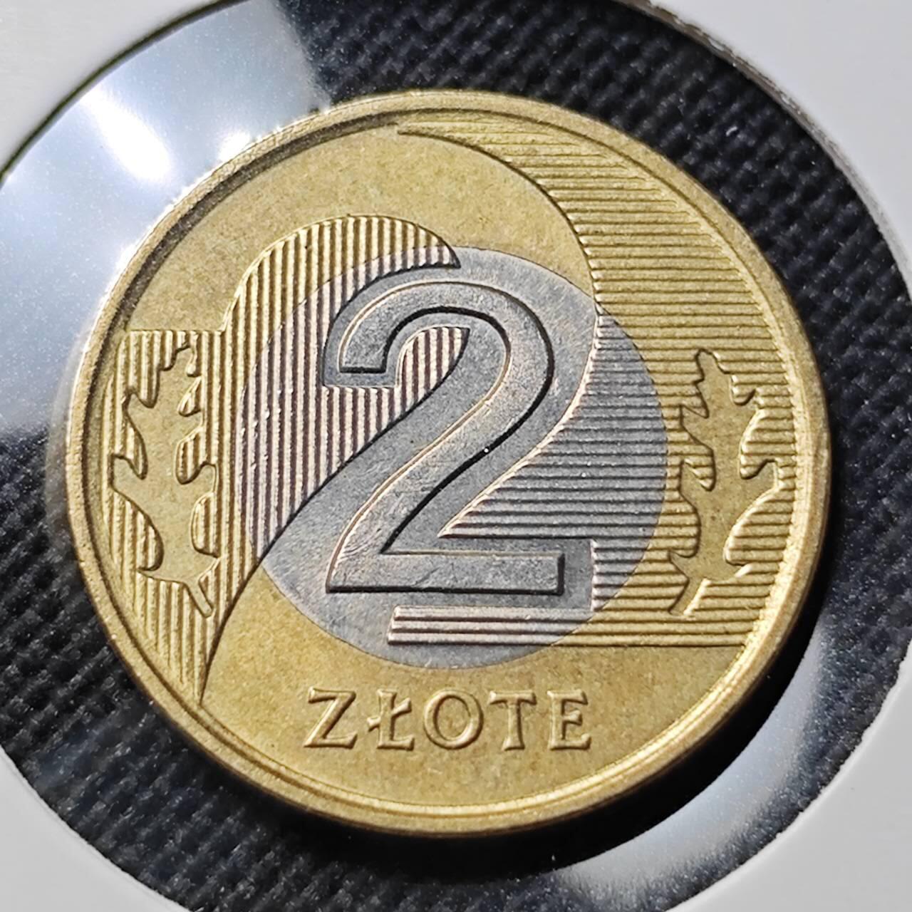 KK钱币收藏小铺  第412期 2月预留时间 周末发货 2995波兰2兹罗提 好品