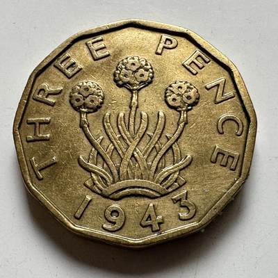 🌹外币初藏🌹🐯2026年第35场   每周二四六晚8️⃣点 接代拍 - 英国1943年3便士