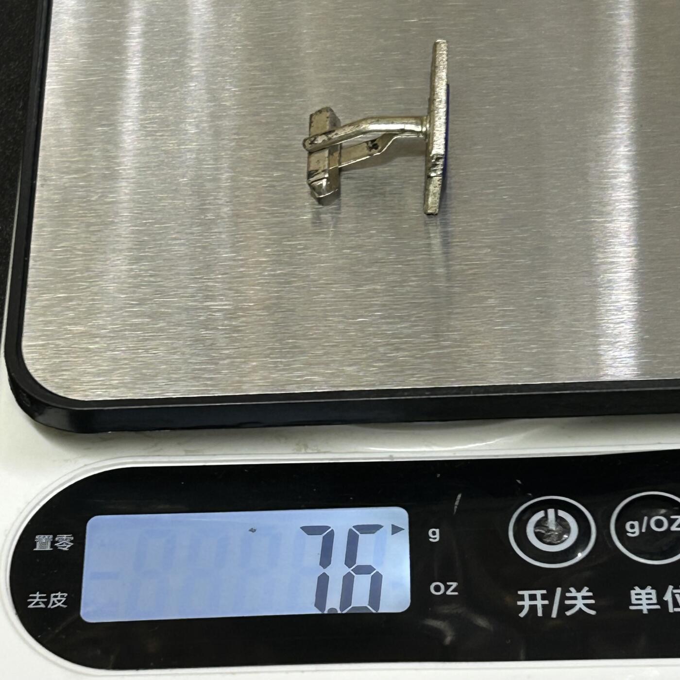 西秦中古拍卖第八十二期  海外回流纯银袖扣 有银标 重7.6克