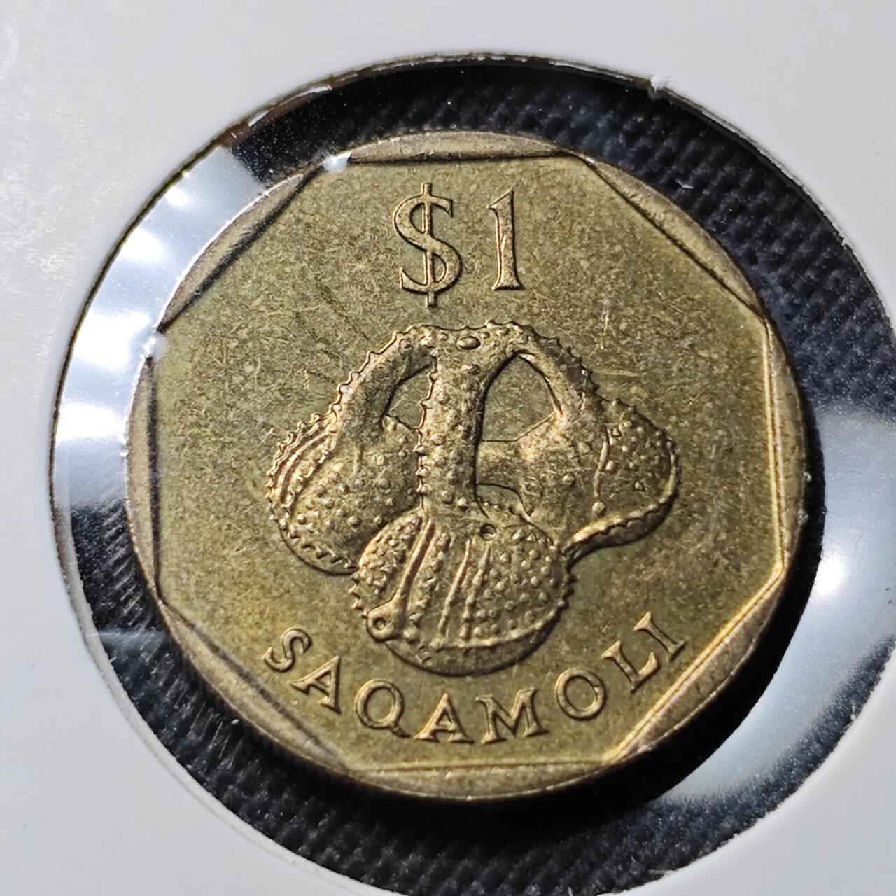 KK钱币收藏小铺  第412期 2月预留时间 周末发货 1995斐济1元 