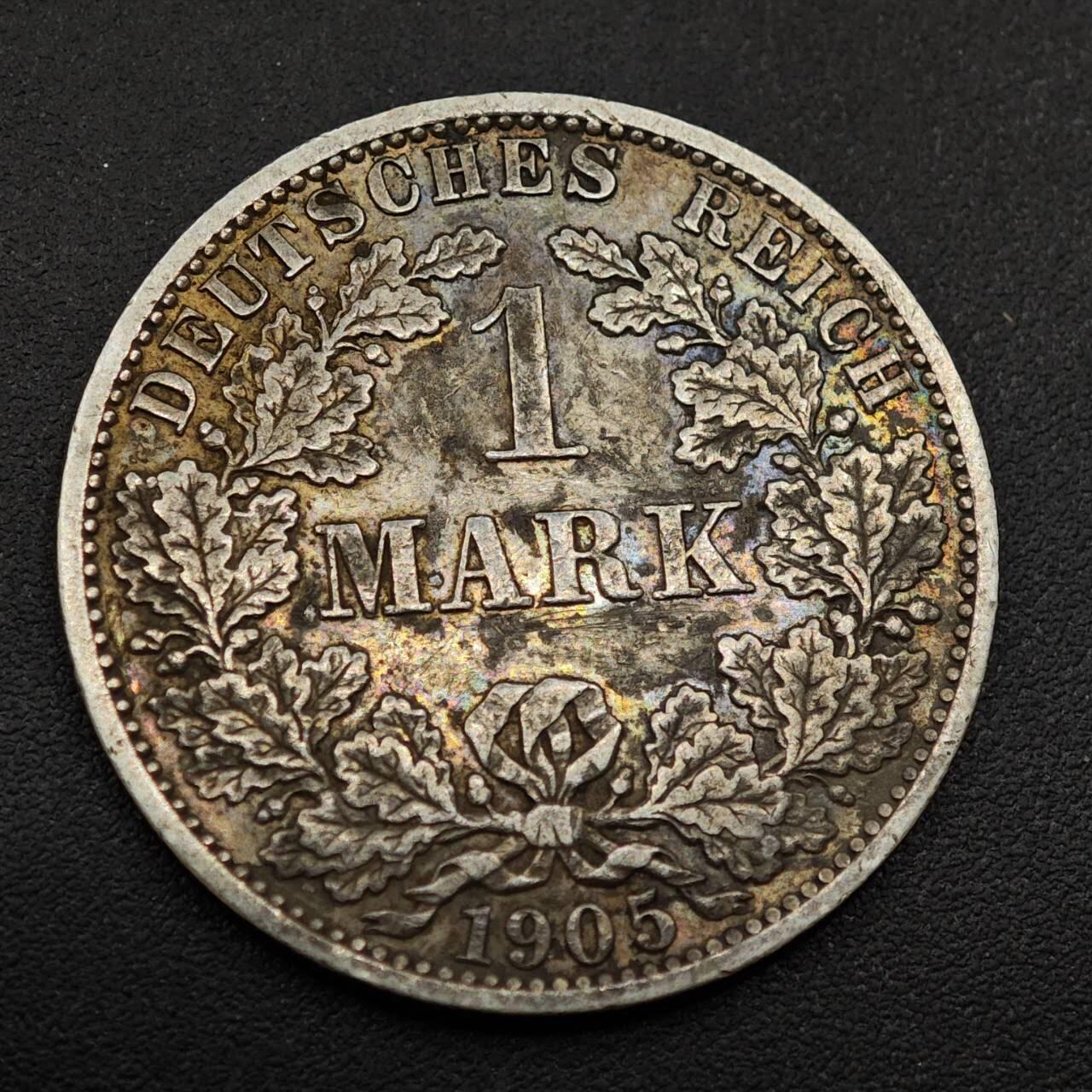 【淘币小摊】实时拍第八百八十五拍   小银币场    每周一统一发货 德国1905年长翅1马克银币