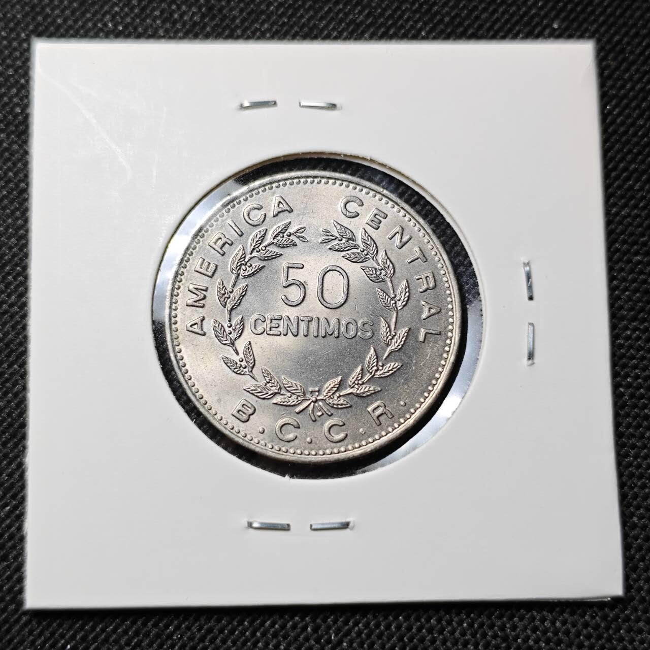 KK钱币收藏小铺  第412期 2月预留时间 周末发货 1972哥斯达黎加50分 好品