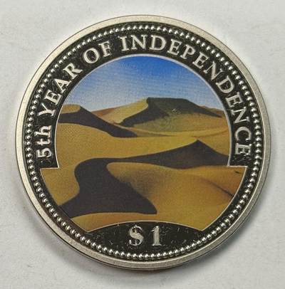 S&S Numismatic世界钱币-拍卖 第124期  - 纳米比亚1995年 独立5周年 1元精制彩色纪念币