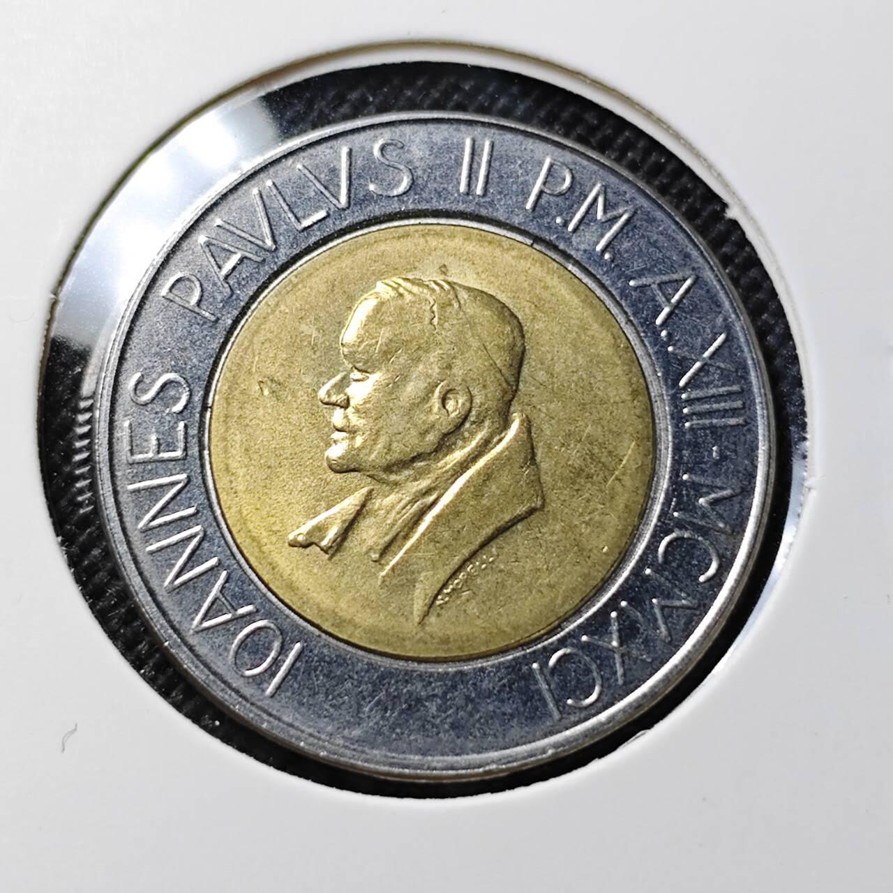 KK钱币收藏小铺  第412期 2月预留时间 周末发货 梵蒂冈500里拉 