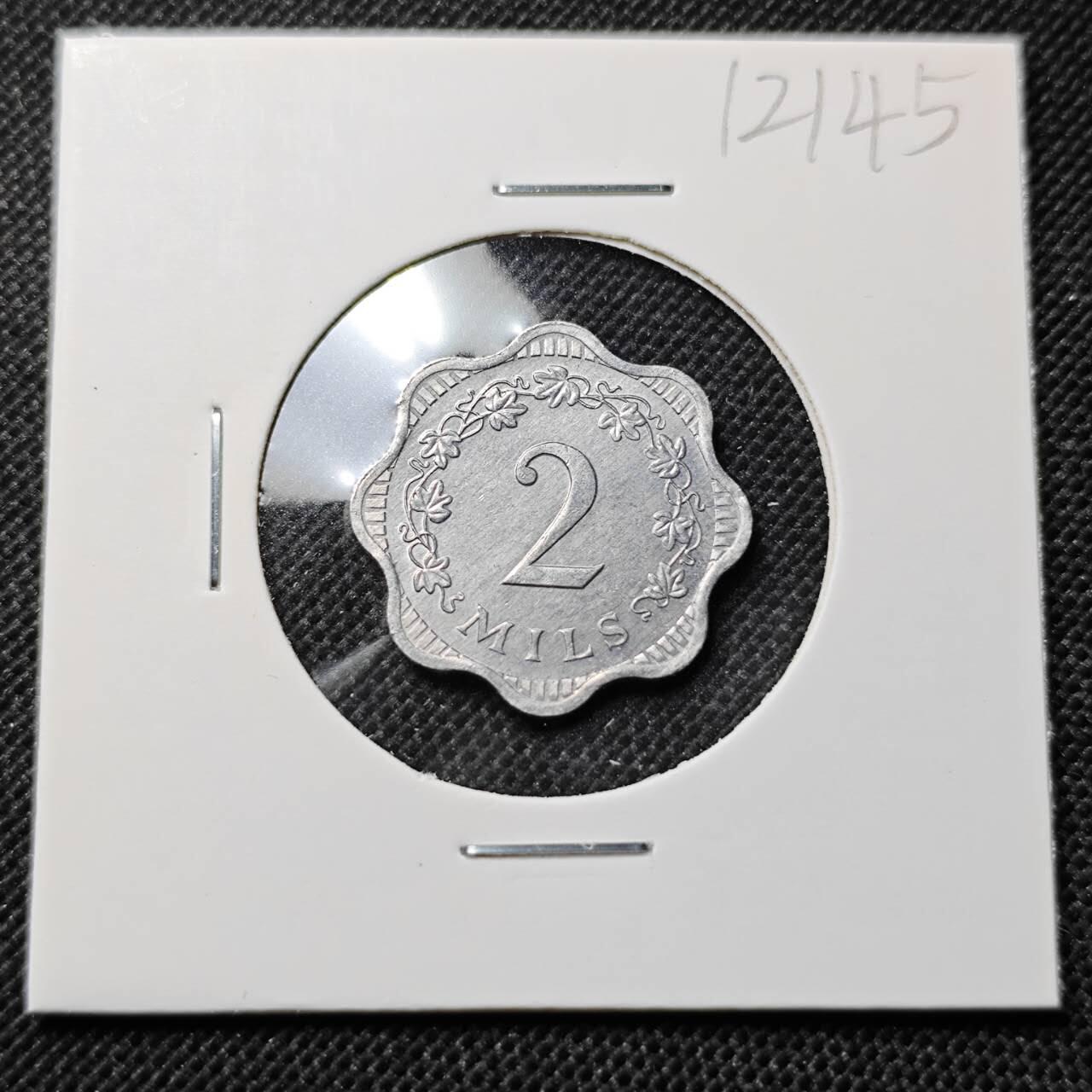 KK钱币收藏小铺  第412期 2月预留时间 周末发货 1972马耳他2米尔