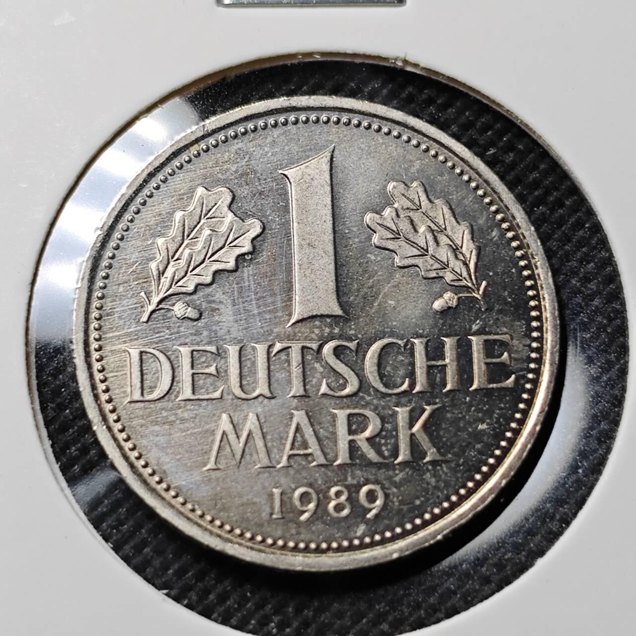 KK钱币收藏小铺  第412期 2月预留时间 周末发货 1989联邦德国1马克 好品