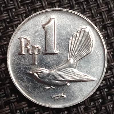 布加迪🐬～世界钱币(上海)🌾第 285 期 /  各国套币和散币 - 印度尼西亚🇮🇩 1970年 1卢比