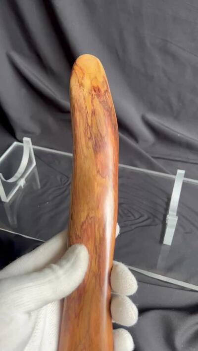 零元拍：NO.8海南黄花梨随形文玩把玩棍，尺寸约：29.5/4/3CM