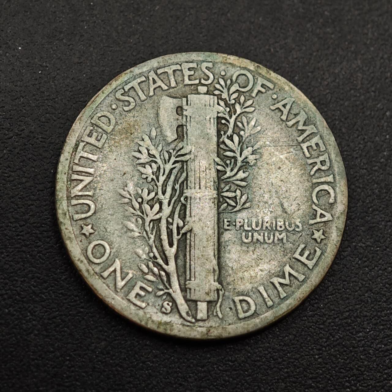 【淘币小摊】实时拍第八百八十五拍   小银币场    每周一统一发货 美国1943年小飞人10分银币