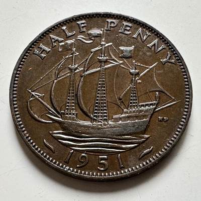 🌹外币初藏🌹🐯2026年第35场   每周二四六晚8️⃣点 接代拍 - 英国1951年半便士