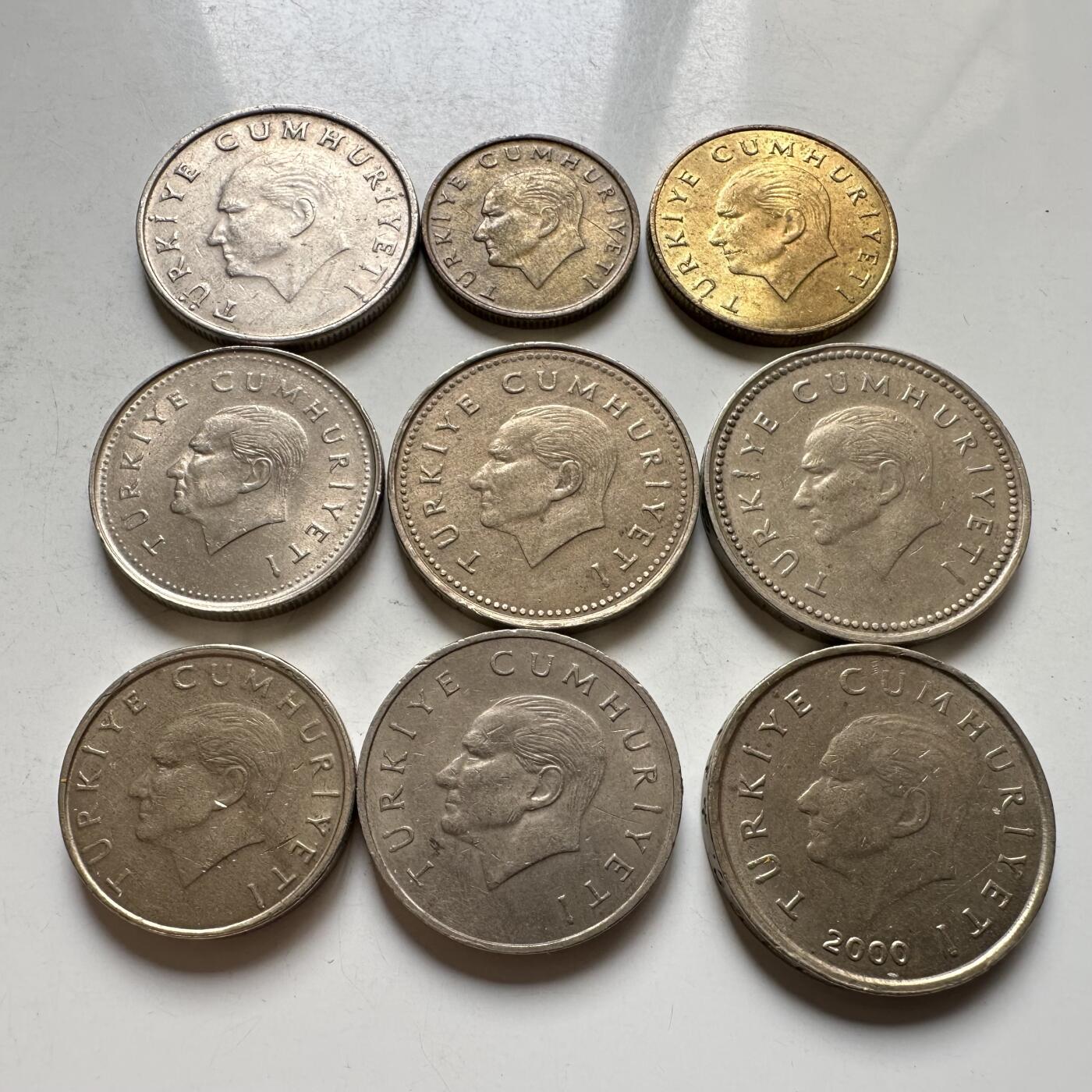 🌹外币初藏🌹🐯2026年第35场   每周二四六晚8️⃣点 接代拍 土耳其90年代九枚套