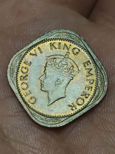 2026年第三十九场(总第二百零八场）外国好品散币场(免佣金) - 英属印度1943年1/2安娜(乔治六世时期，第二版)