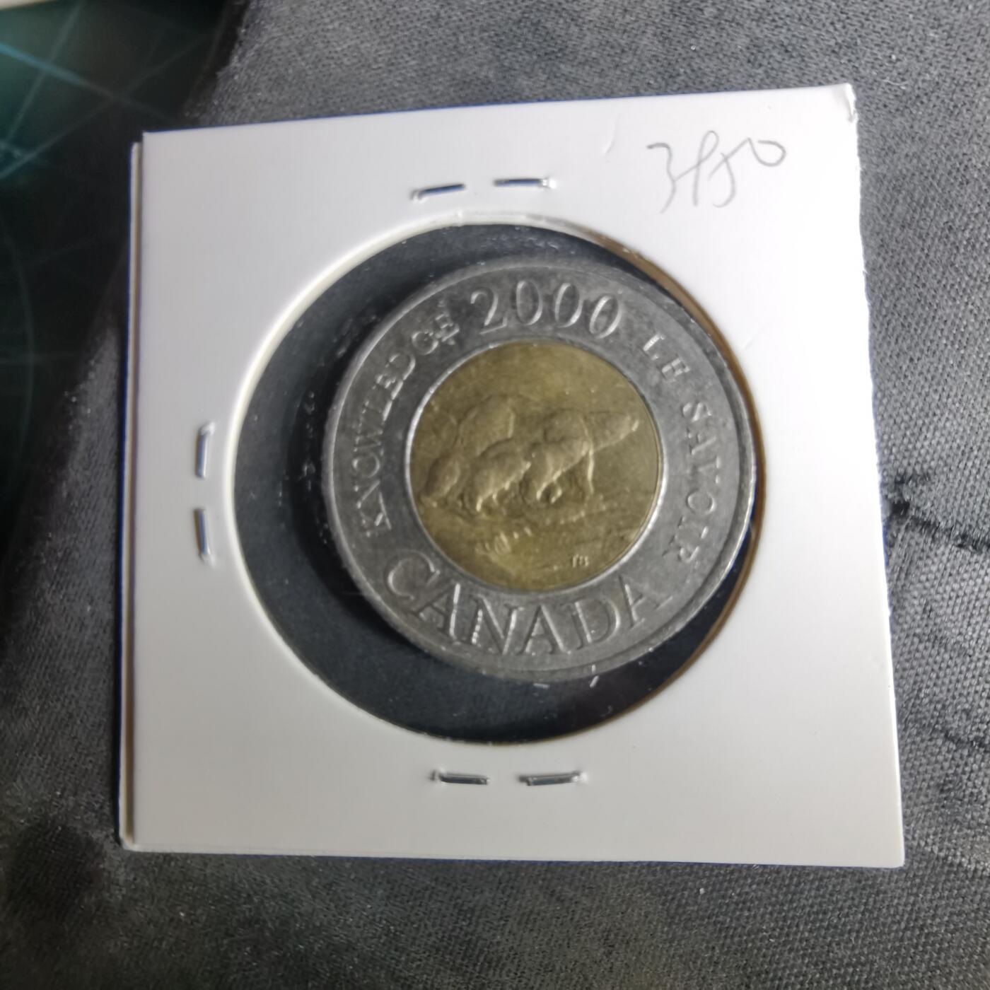 沼泽如烟--第1039场 加拿大2000年二元纪念币