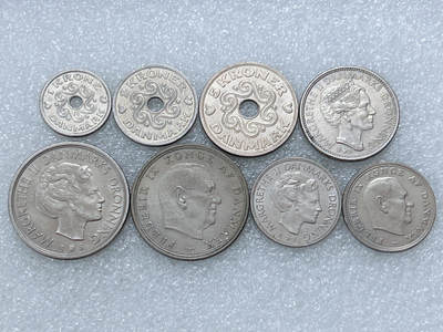 第一海外回流一元起拍收藏 散集专场  第310期 - 丹麦克朗币 8枚 无重复