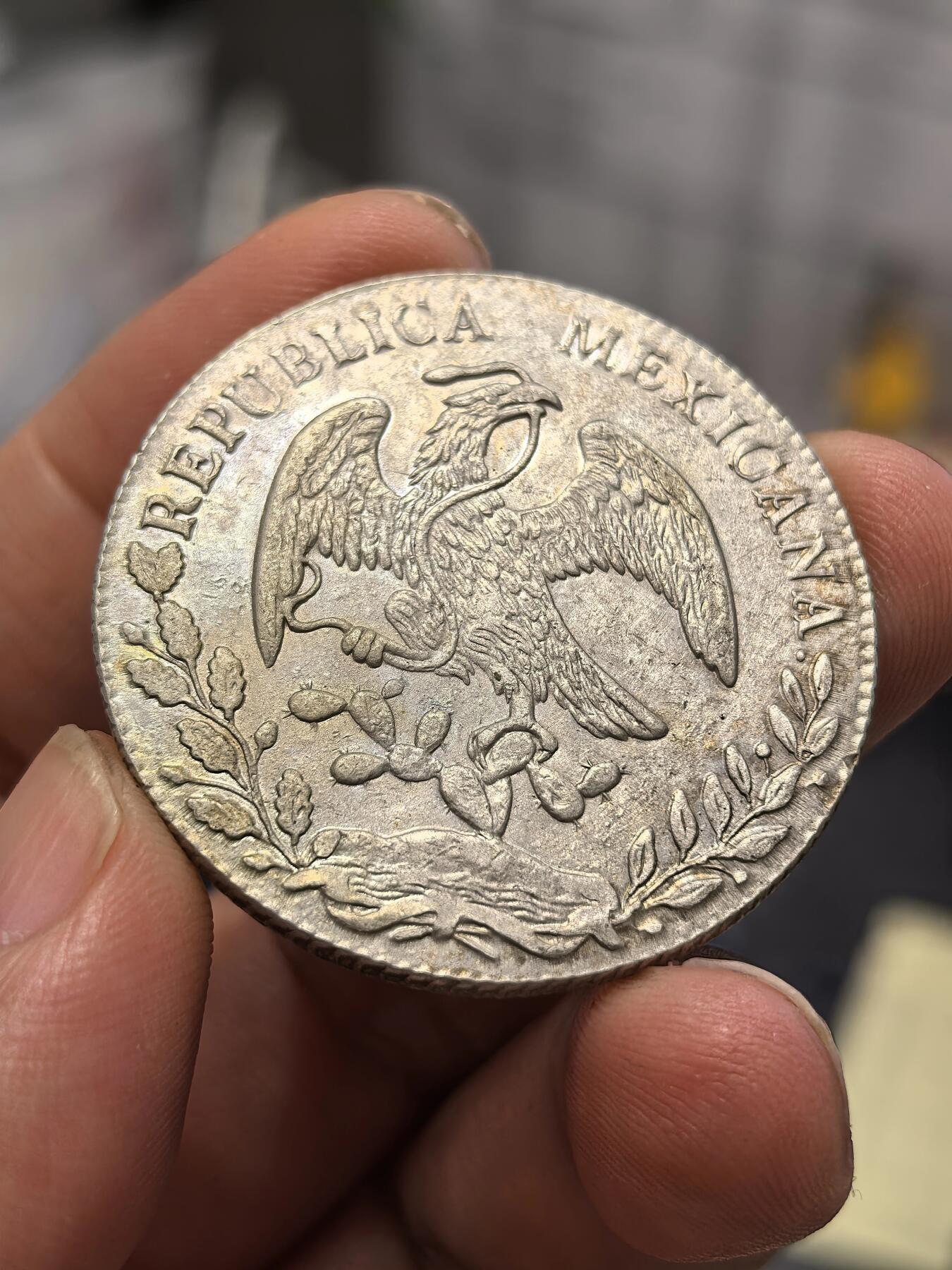 博洋堂世界钱币拍卖第167期（全场包邮） 墨西哥1875年CA MM版花边鹰洋