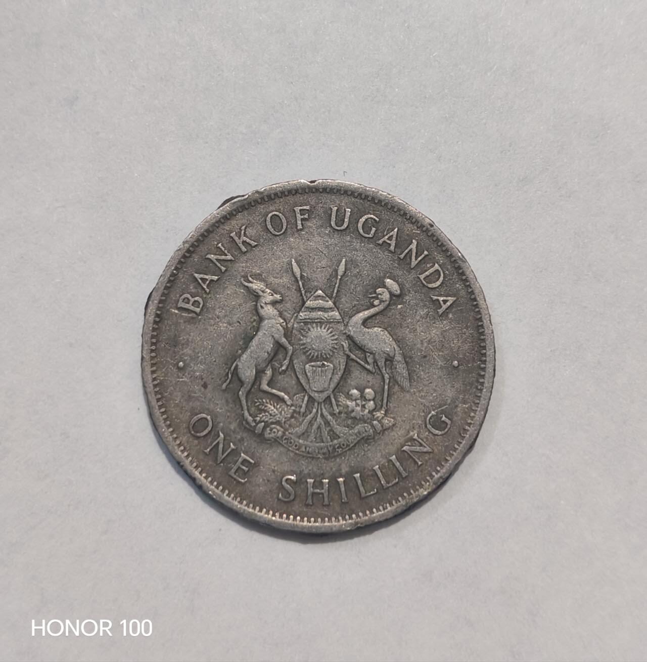 纪念章/纪念币 乌干达共和国（Bank of Uganda）发行的1先令流通硬币，年份为1976年，属于乌干达第二版先令货币体系。