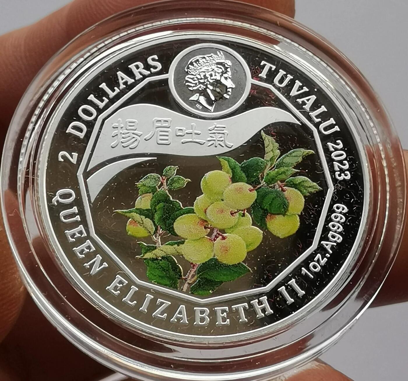 精品币专拍场 1盎司999纯银 扬眉吐气 兔年生肖纪念银币 图瓦卢2023年2元原盒证