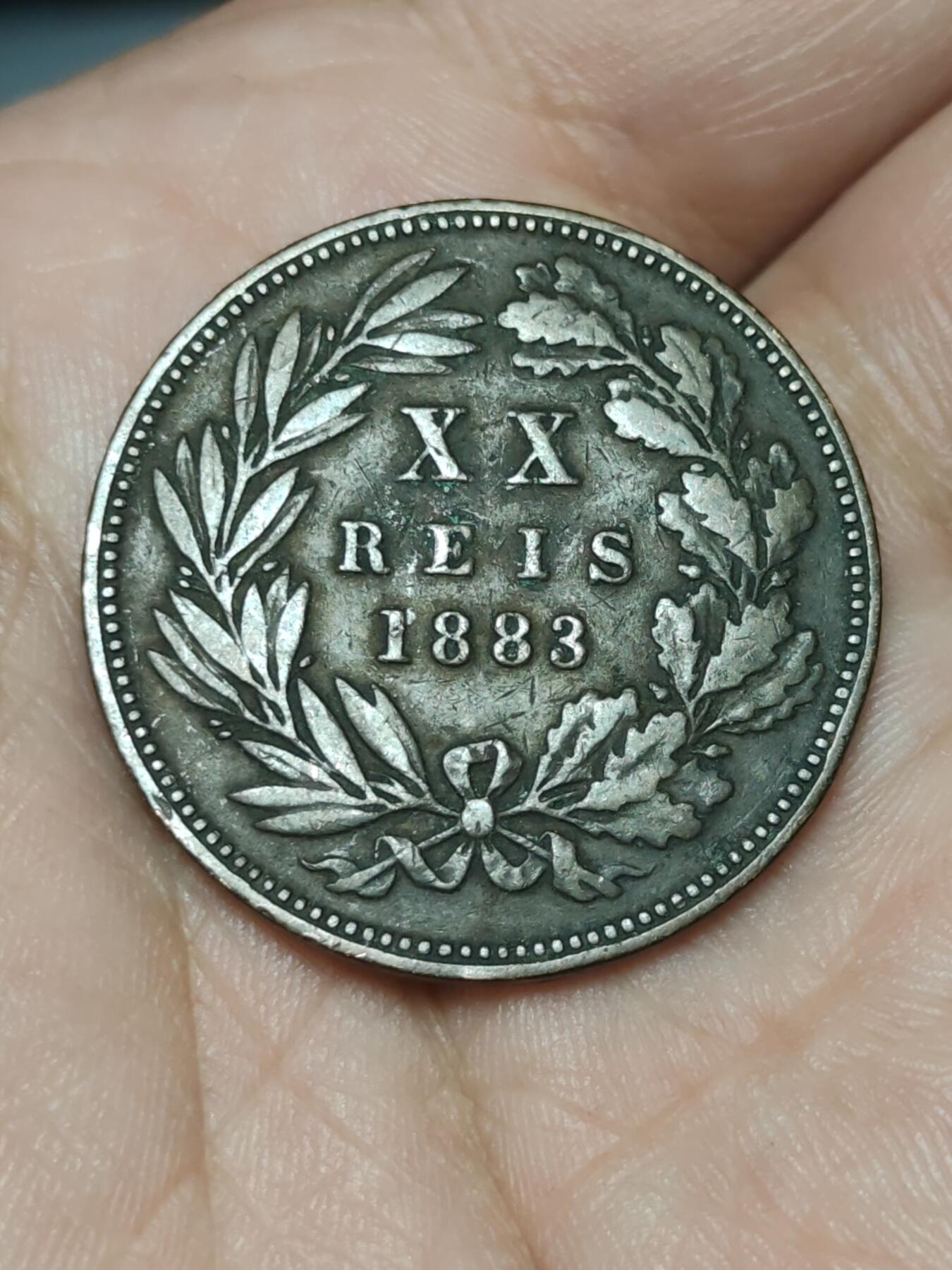 2026年第三十九场(总第二百零八场）外国好品散币场(免佣金) 葡萄牙王国1883年20瑞斯(路易斯一世时期)