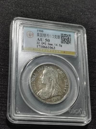 天下钱庄专场欢迎参拍 - 英国维多利亚披纱半克朗银币