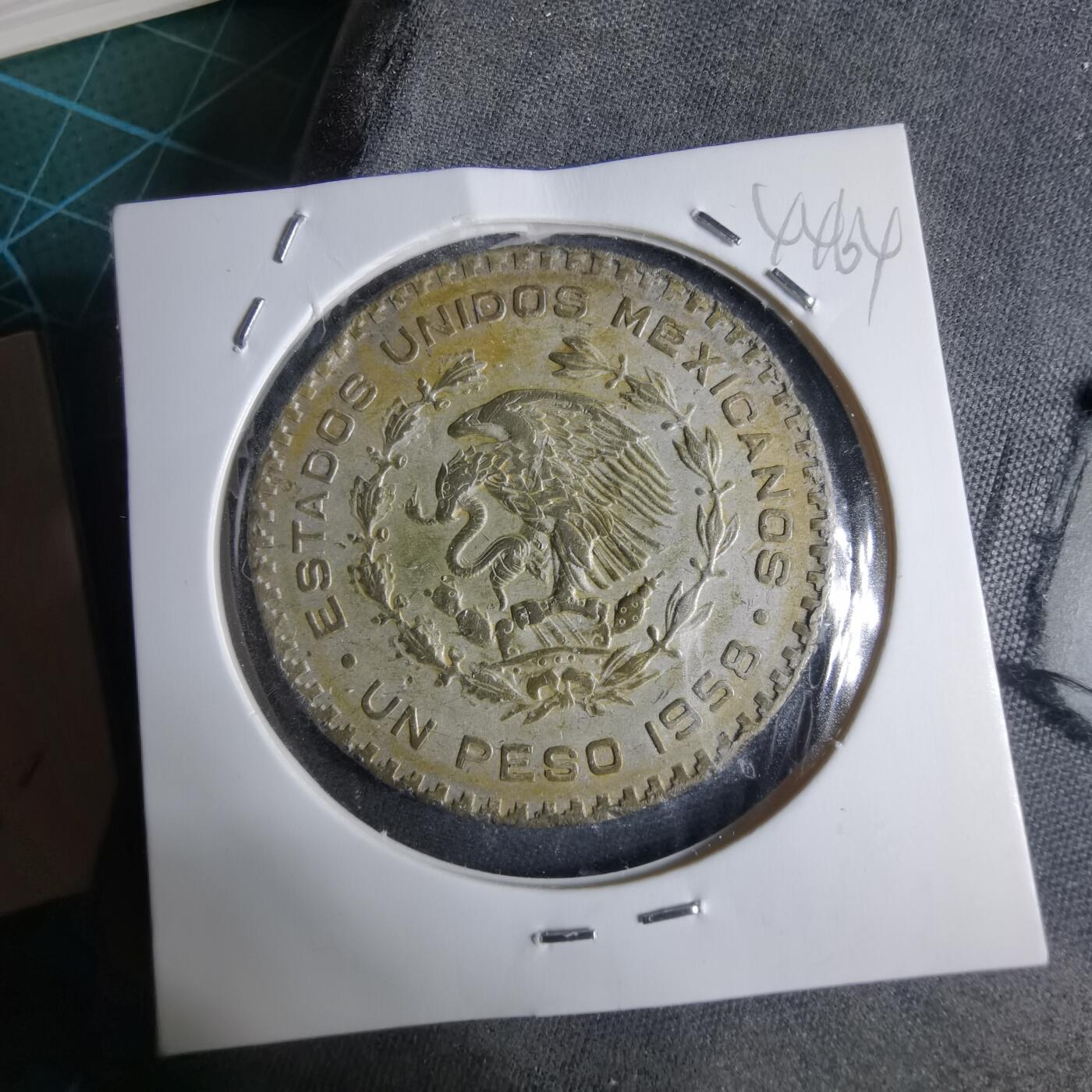 沼泽如烟--第1040场 墨西哥1958年1比索银币低银