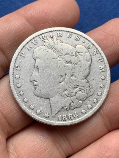 《竞宝斋》第476场 周日，周一 2场连拍 （全场包邮）欢迎送拍 - 美国1884年摩根1美元银币