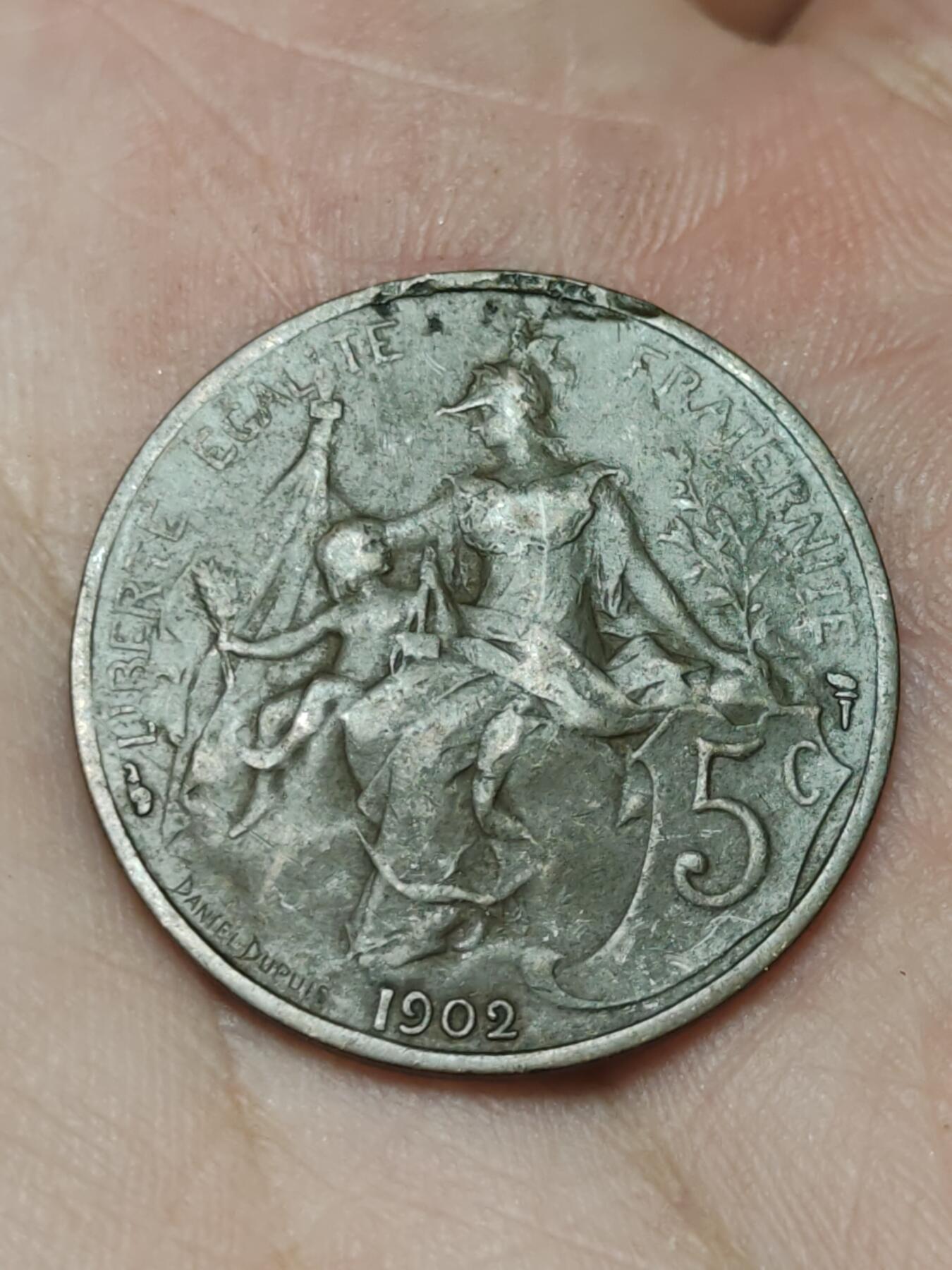 2026年第三十九场(总第二百零八场）外国好品散币场(免佣金) 法兰西第三共和国1902年5生丁(第二版)