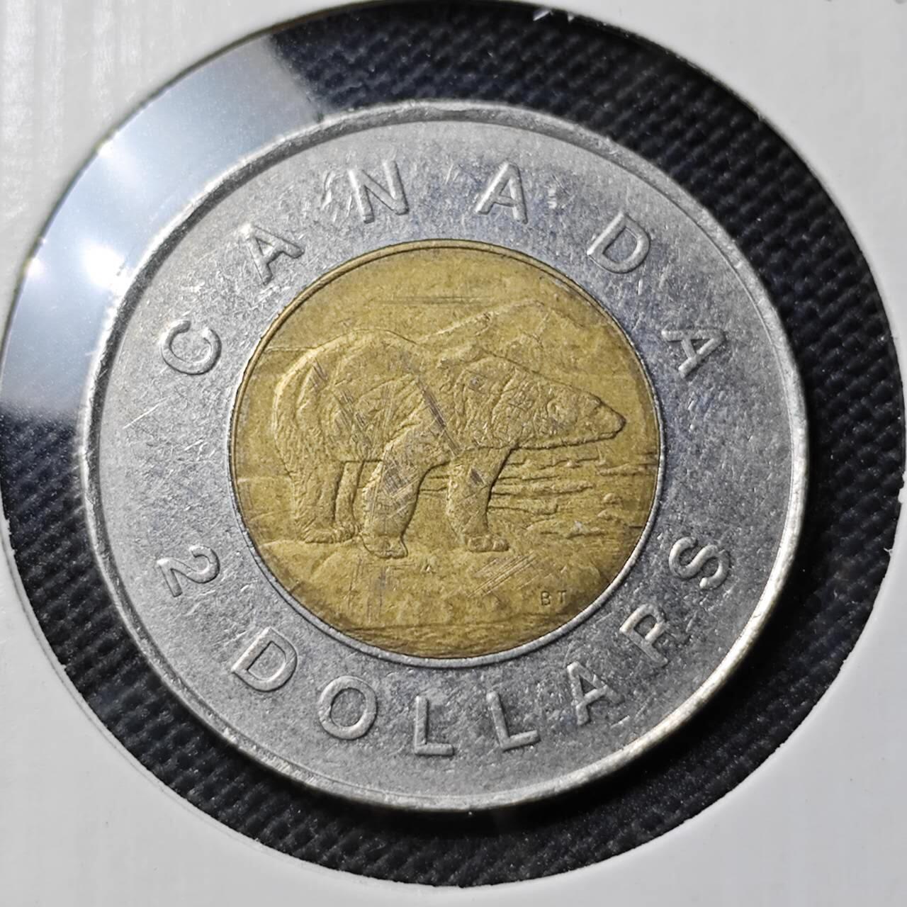 KK钱币收藏小铺  第412期 2月预留时间 周末发货 1996加拿大2元