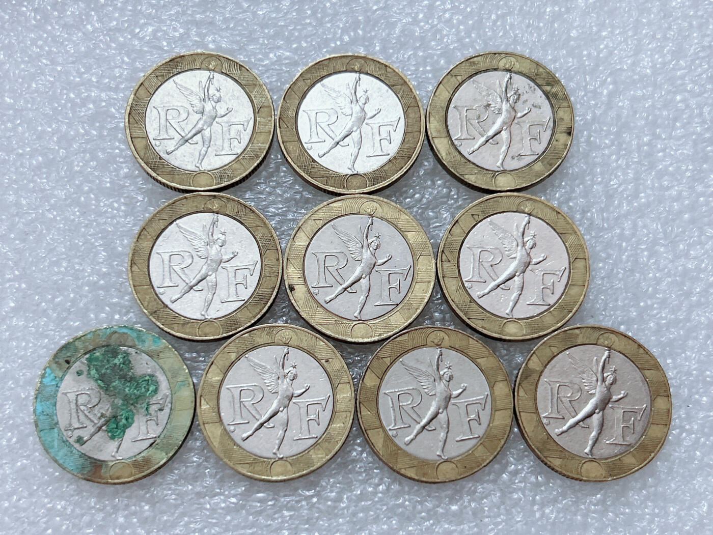 第一海外回流一元起拍收藏 散集专场  第310期 法国10法郎双色币 10枚