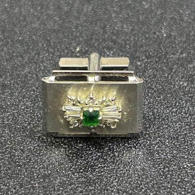 西秦中古拍卖第八十二期  - 海外回流纯银袖扣 有银标 重4.6克