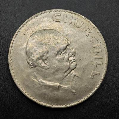 【淘币小摊】实时拍第八百八十六拍   散币场    每周一统一发货 - 英国1965年丘吉尔克朗纪念币