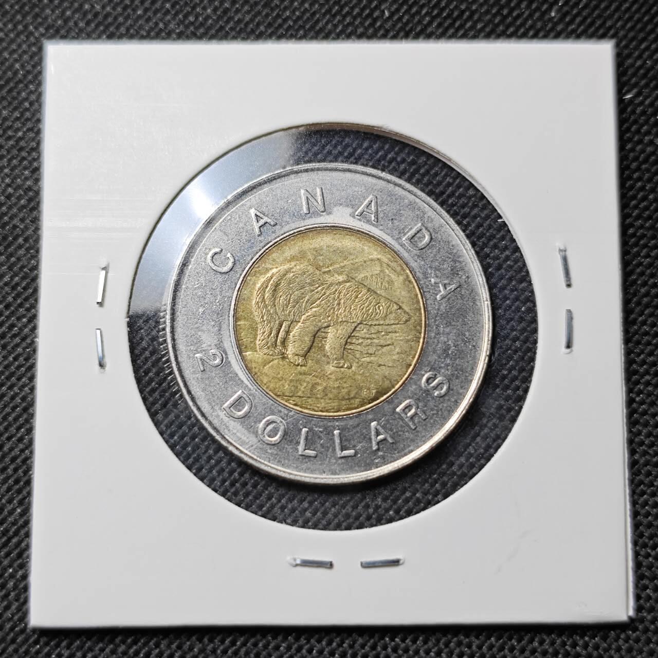 KK钱币收藏小铺  第412期 2月预留时间 周末发货 1996加拿大2元 