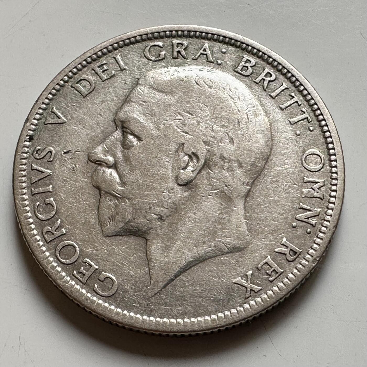 🌹外币初藏🌹🐯2026年第35场   每周二四六晚8️⃣点 接代拍 英国 1929年 乔治五世 1佛罗林 银币 28.5mm-11.31g 50%银