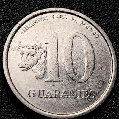 泉币菌-第218场-拍品多 请提前出价 - 牛 巴拉圭10瓜拉尼 19.4mm 1978年