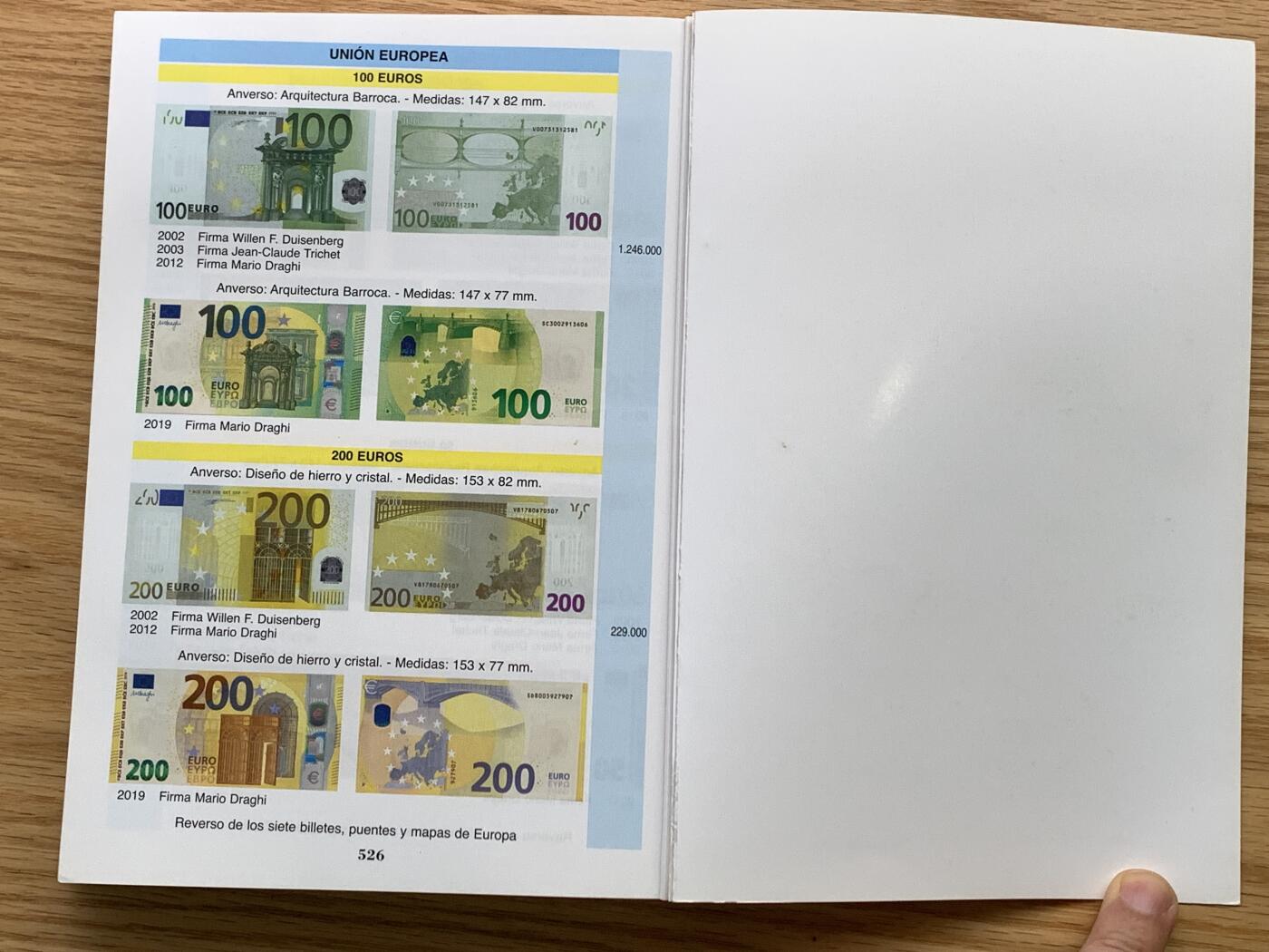 《竞宝斋》第476场 周日，周一 2场连拍 （全场包邮）欢迎送拍 西班牙 2022年 钱币目录 包含属地，本土，现代币，纸币。将近500页的厚度。值得拥有 后面广告页去除，重1公斤。