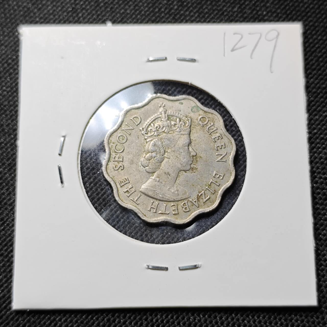 KK钱币收藏小铺  第412期 2月预留时间 周末发货 1978英属毛里求斯10分 