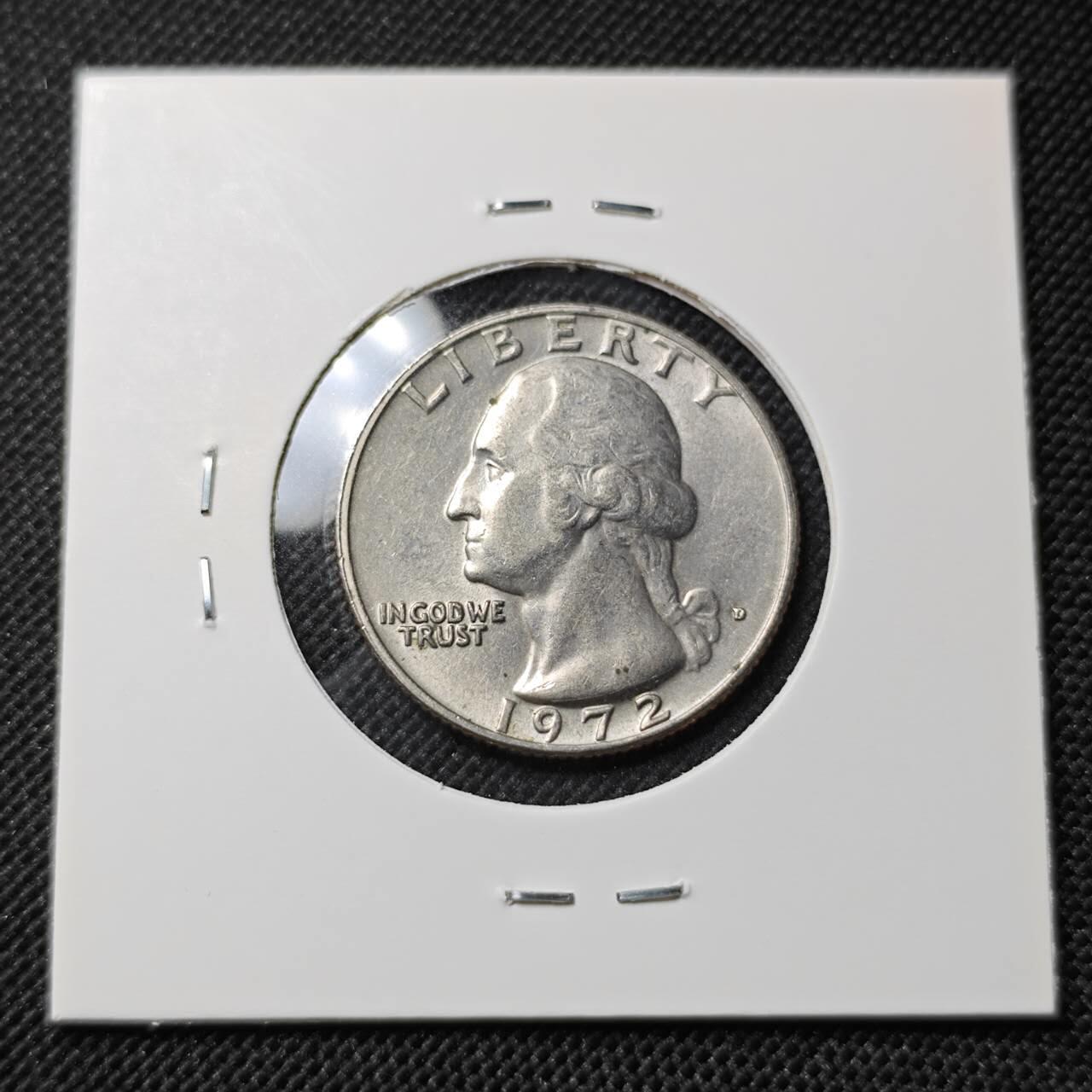 KK钱币收藏小铺  第412期 2月预留时间 周末发货 1972美国25分 