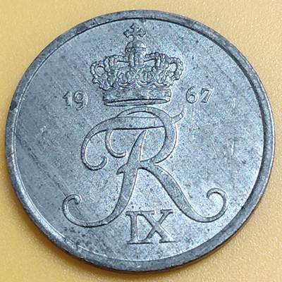 布加迪🐬～世界钱币(上海)🌾第 286 期 /  各国套币和散币 - 丹麦🇩🇰 1967年 2奥尔