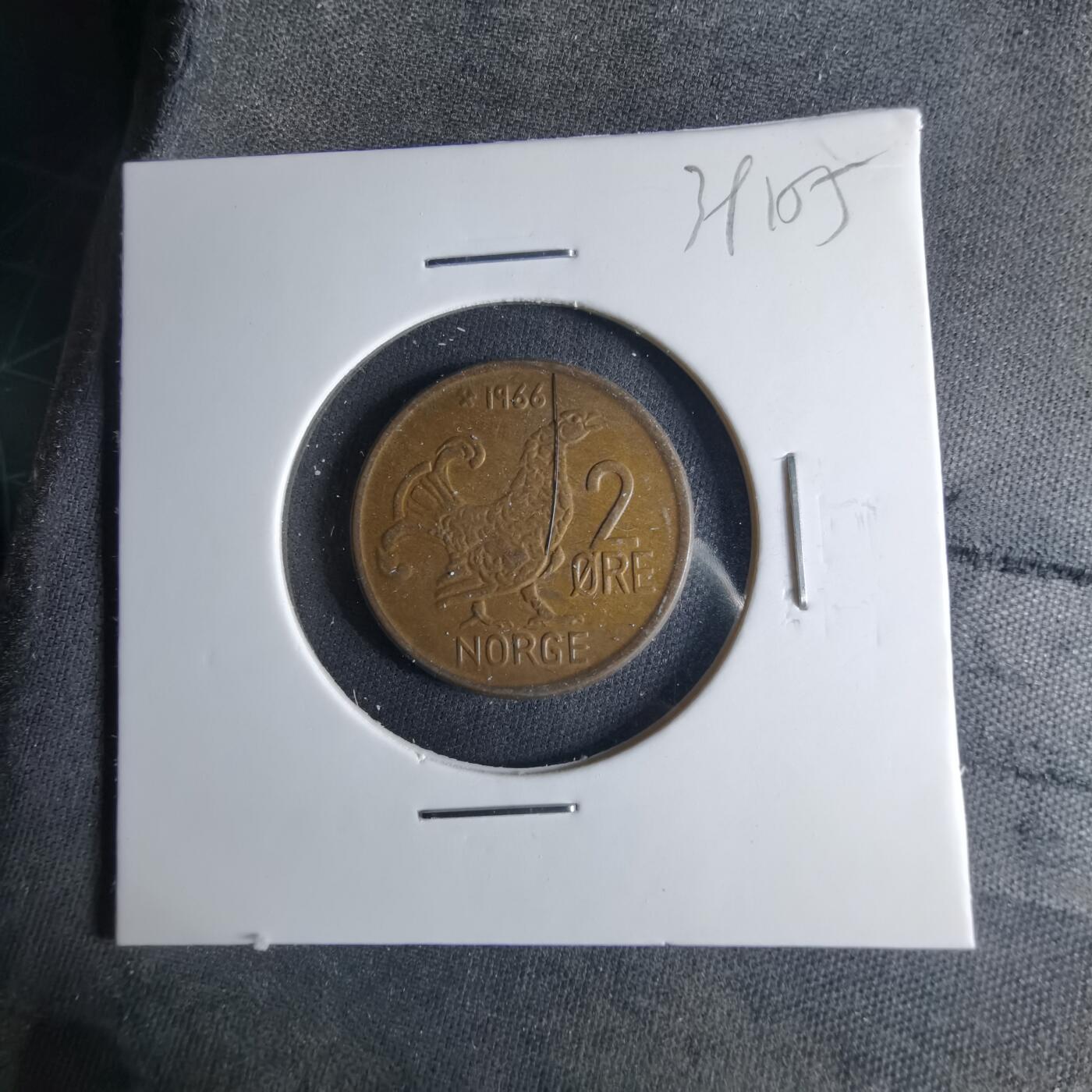 沼泽如烟--第1039场 挪威1966年2欧尔