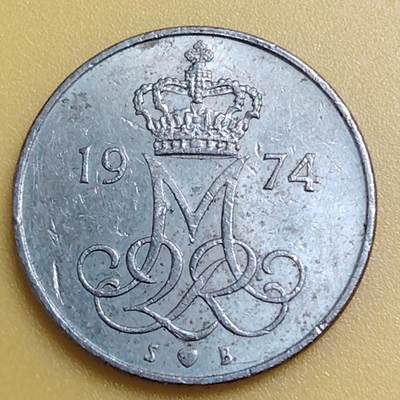 布加迪🐬～世界钱币(上海)🌾第 286 期 /  各国套币和散币 - 丹麦🇩🇰 1974年 10奥尔