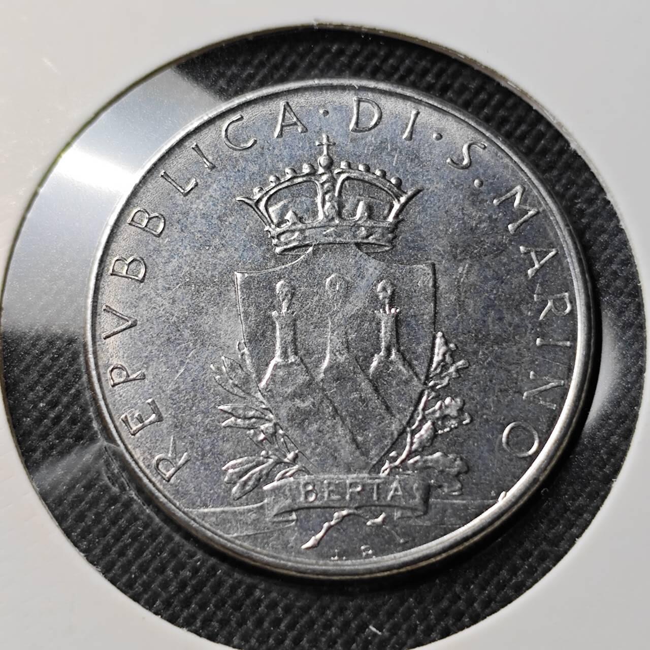 KK钱币收藏小铺  第412期 2月预留时间 周末发货 1979圣马力诺100里拉 