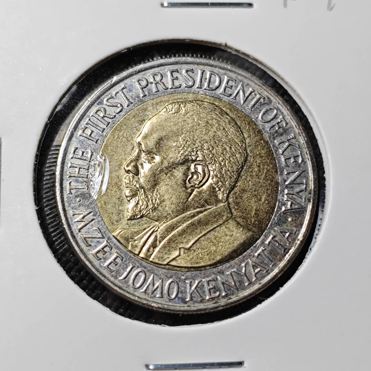 KK钱币收藏小铺  第412期 2月预留时间 周末发货 2003肯尼亚20先令 