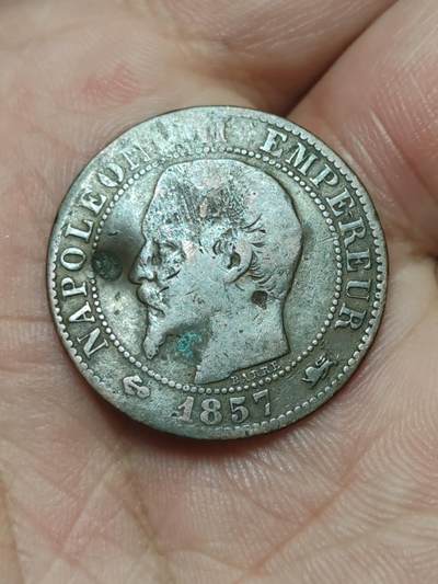 2026年第三十九场(总第二百零八场）外国好品散币场(免佣金) - 法兰西第二帝国1857年5生丁(拿破仑三世第一版，D标里昂造)